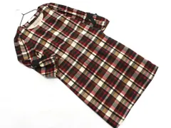 GALLERY VISCONTI ギャラリービスコンティ リボン チェック ワンピース size2/ベージュ ◇■ レディース