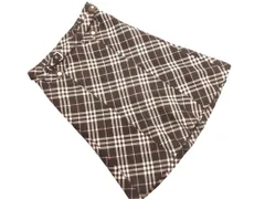 BURBERRY BLUE LABEL バーバリーブルーレーベル ウール100% チェック スカート size38/ブラウン ◇■ レディース