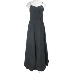 センスオブプレイス バイ アーバンリサーチ Sense of Place by Urban Research 美品 25SS バルーンキャミワンピース AAA5-26B121 ロング シャーリング Vネック One 黒 ブラック /X