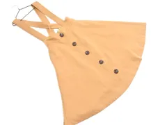 BLUE LABEL CRESTBRIDGE ブルーレーベル クレストブリッジ フロントボタン サスペンダー 付き 2WAY スカート size38/ベージュ ■■ レディース