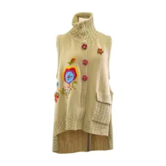 アルベロベロ OLLEBOREBLA by ALBEROBELLO ぶたさん ニット ベスト ベージュ レディース F-M13853