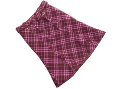 BURBERRY BLUE LABEL バーバリーブルーレーベル ウール100% ベルト付き チェック スカート size38/紫 ◇■ レディース