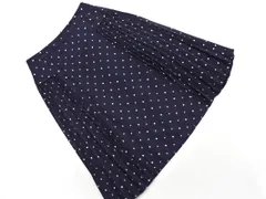 PAUL STUART ポールスチュアート 総柄 プリーツ スカート 紺 ◇■ レディース