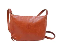 IL BISONTE イルビゾンテ 牛革 レザー ショルダー バッグ 茶 ■■ レディース