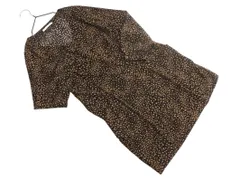 URBAN RESEARCH DOORS アーバンリサーチドアーズ レオパード柄 チュニック ワンピース sizeONE/黒 ■◇ レディース