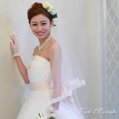 ウェディングベール ミドル丈【フローラル】