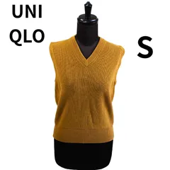 UNIQLO マスタード Vネックニットベスト S