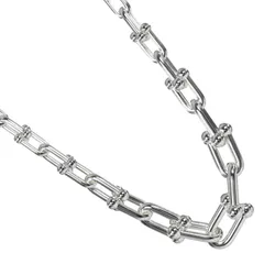 【TIFFANY&Co.】ティファニー ハードウェア グラジュエイテッドリンク シルバー925 レディース 106.9g ネックレス
