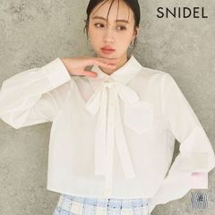 新品✨完売品 snidel スナイデル ボウタイリボンブラウス ドット 
