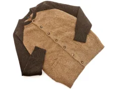 JOURNAL STANDARD ジャーナルスタンダード ウール100% バイカラー カーディガン sizeL/ベージュ ◇■ メンズ