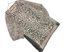 ZARA ザラ アニマル柄 ニット カットソー sizeL/グレーｘ黒 ◇■ レディース