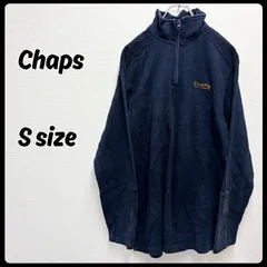 CHAPS ハーフジップ トレーナー Sサイズ ネイビー 古着 チャップス