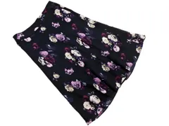 新品 LAURA ASHLEY ローラ アシュレイ 花柄 ロング スカート size11/黒 ■◇ レディース