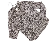 agnes b アニエスベー 総柄 ブラウス シャツ size36/黒 ■◇ レディース