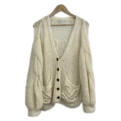 LOEWE(ロエベ) カーディガン サイズXS レディース美品  - S817Y16K11 白 長袖/モヘヤ混/アナグラム