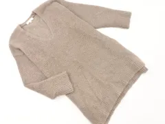 grove グローブ オーバーサイズ Vネック チュニック ニット セーター sizeM/モカ ◇■ レディース