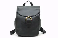 オールド コーチ ヴィンテージ バックパック バッグ リュック A6H 4134 Unisex レザー 紺 ネイビー COACH 5368h