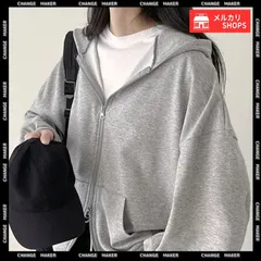 【送料無料】ダブルジップスウェット フード付きパーカー フーディ パーカー レディース 薄手 スウェットブルゾン ドロップショルダー スウェット ジップアップ 体型カバー ゆったり フーディー ライトアウター 春秋 新品 未使用 CH92HJHYDZ-002
