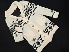 TETE HOMME テットオム カーディガン sizeM/オフホワイトｘ紺 ◇■ メンズ