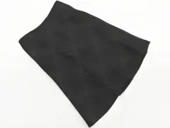UNTITLED アンタイトル ウール100% チェック スカート size1/黒ｘダークブラウン ◇■ レディース