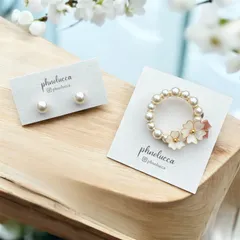 桜のパールブローチ＆ピアス／イヤリング （ホワイトゴールド）入園式　卒園式　入学式　卒業式　オケージョン　コサージュ