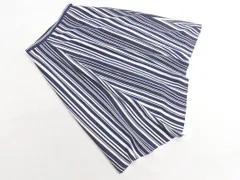 INDIVI インディヴィ ストライプ ロング スカート size38/紺 ■◇ レディース