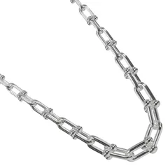 【TIFFANY&Co.】ティファニー ハードウェア グラジュエイテッドリンク シルバー925 レディース 106.9g ネックレス