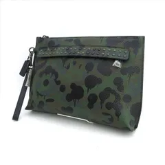 COACH / コーチ ◆セカンドバッグ クラッチバッグ カモフラ スタッズ カーキ 27871 【バッグ/バック/BAG/鞄/カバン】 ブランド【中古】 