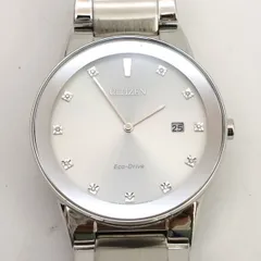 CITIZEN / シチズン ◆エコドライブ スワロフスキー風インデックス ソーラー メンズ 腕時計 稼働品  J165-S086884 【メンズ/MEN/男性/ボーイズ/紳士】【腕時計/うでとけい/ウォッチ/Watch】 【ソーラー】 ブランド【中古】 