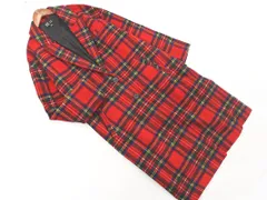 ZARA TRF ザラ トラファ ウール混 チェック ステンカラー コート sizeS M/赤 ◇■ レディース
