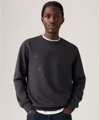 リーバイス メンズ アウター パーカー・スウェット Tシャツ ロゴ Levis Mens Long Sleeve Batwing Logo TShirt Phantom