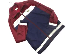 LACOSTE ラコステ SPORT ロゴ トラック ジャケット size4/えんじx紺 ◇■ メンズ