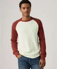 リーバイス メンズ トップス Tシャツ Levis Mens Thermal Long Raglan Sleeve TShirt Laurel Wreath