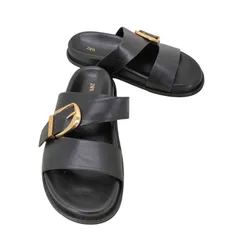 ザラ ZARA バックル フラットサンダル レディース EUR：37 
