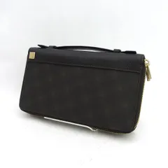 DUNHILL / ダンヒル ◆D-EIGHT ロゴ総柄 ダブルファスナー トラベルケース 【財布/サイフ/ウォレット/wallet/コイン】 ブランド【中古】 