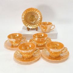 ファイアンス オート プロヴァンス はちみつ色 陶器皿 6枚 MH049