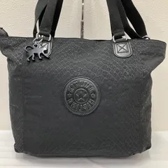 9561　KIPLING　キプリング　2way　ショルダーバッグ　トートバッグ　ハンドバッグ　ブラック　黒　チャーム　モンキー　ゴリラ　パイソン柄　アニマル柄　レディース　軽量　カジュアル　シンプル　通勤　通学　仕事用バッグ　普段使い