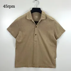 45rpm JAPAN made S/S polo shirts 3 アールピーエム アースカラー 半袖ポロシャツ R刺繍 日本製 シミ有りのサムネイル