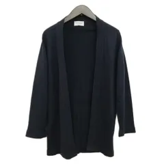 ジョンスメドレー JOHN SMEDLEY ノーカラー ボタンレス ニット カーディガン 着流し S ネイビー