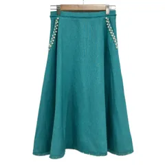Chesty(チェスティ) ロングスカート サイズ1 S レディース - ブルーグリーン パール/ビーズ/フリンジ