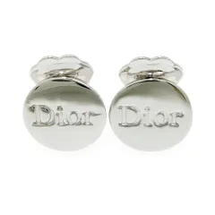 【中古】Christian Dior クリスチャンディオール メタル Diorロゴ ラウンド イヤリング レディース シルバー 531247 イヤリング