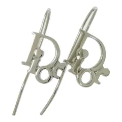 【中古】Christian Dior クリスチャンディオール メタル Diorロゴ ピアス レディース シルバー 531207 ピアス