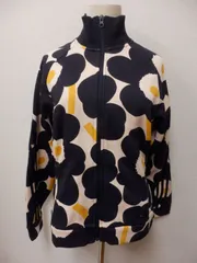 adidas マリメッコ トラックトップジャケット 黒ウニッコ柄 Ｍサイズ 602F01