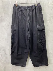 MONO-MART モノマート ワイドテーパード 裾ドローコード タックミリタリーカーゴパンツ sizeM/黒  ■◇ レディース