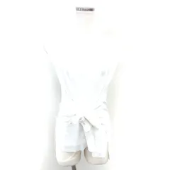 アナイ ANAYI カットソー ニット ボートネック 薄手 袖風リボン ノースリーブ 36 アイボリー /TT