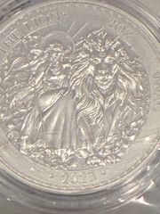 2オンス大型銀貨 世界1000枚 2023年 ウナとライオン イギリス領セント