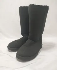 【229479】UGG アグ  ムートンブーツ　ロング　もこもこ　ボア　24ｃｍ  ・ ブラック