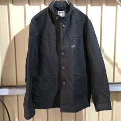 1842 G-Star Raw スタンドカラージャケット ブラック XXL ジースターロゥ ワンポイント 刺繍ロゴ 古着卸 アメリカ仕入