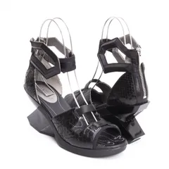 ワイスリーY-3 ブロックヒールサンダル 黒UK6(24.5�位)