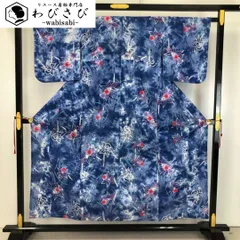 夏着物 浴衣 水仙の花 紺碧色 K-4986 夏着物 浴衣 水仙の花 紺碧色 K-4986 - メルカリ